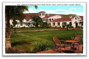Patio De Las Palmas Hotel Agua Caliente Tijuana Mexico UNP WB Postcard Y17 - Picture 1 of 2