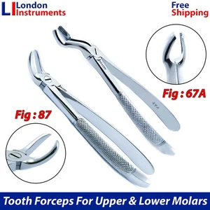 Fig 67A Upper Third Wisdom & Fig 87 Lower Molar Cowhorn Tooth Extraction Forceps - Picture 1 of 12
