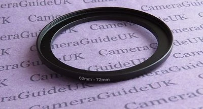 62mm to 72mm 62mm-72mm Stepping Step Up Filter Ring Adapter - Image 1 of 3