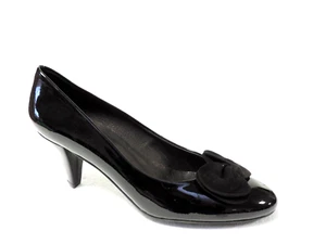 Zapato de gamuza/patente negro Cefalu Xerrie 7 Reino Unido 41 Eur por el fabricante £79 CR06 - Imagen 1 de 8
