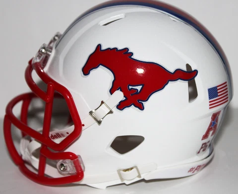 2017 SMU Mustangs Custom Riddell Mini Helmet vs LA Tech Cover