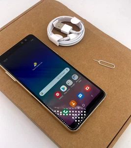 Samsung Galaxy A8 2018 32GB Unlocked Gold Android Phone , Warranty, Fast / Free - Picture 1 of 22