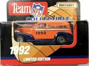 1992 MATCHBOX TEAM COLLECTIBLE NFL CHICAGO BEARS CHEVY SEDAN 1/64 DIECAST - Picture 1 of 1