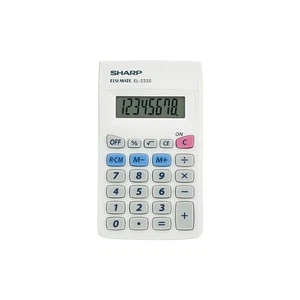 Sharp Elsi Mate EL-233SB 8-Digit Pocket Calculator White 510812 - Picture 1 of 3