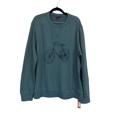 Sudadera Merona para mujer XL verde azulado felpa francesa bicicleta pulóver ropa de calle nueva con etiquetas Foto 1 de 4