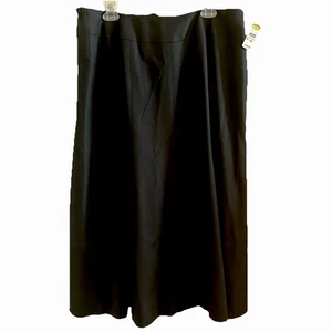 Talbots Black Wool A Line Fit And Flare Midi Skirt Women’s 16 Lined Italy New! - Picture 1 of 8