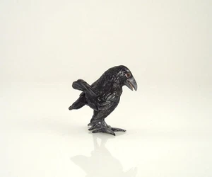 Franz Bergmann Vienna Brass BLACK RAVEN Crow Cold Painted Bird Bergman Bronze - Picture 1 of 5