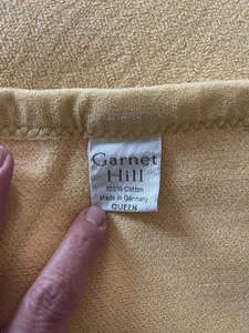 Garnet Hill Decke Deutsch 100% Baumwolle Fleece Queen Butter Gelb Sonnenschein Weich - Bild 1 von 12