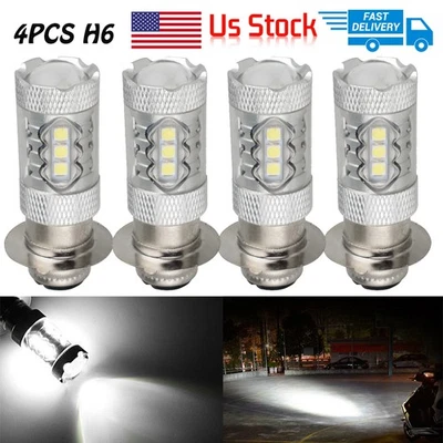 4x Bombillas LED blancas H6 para Yamaha YFZ450R Rhino 700 Raptor YFM660 Foto 1 de 4