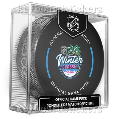 2026 NHL CLÁSICO DE INVIERNO JUEGO OFICIAL DISCO NEW YORK RANGERS VS FLORIDA PANTHERS Foto 1 de 4