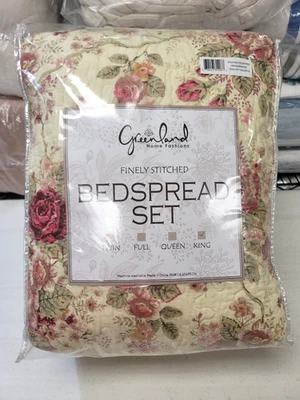 Greenland Home Fashions Antique-Like Rose   King/Cal-King Bedspread Set Ecru - Image 1 of 4