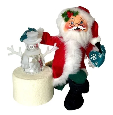 "Escultura de Papá Noel vintage 1999 Annalee Mobilitee escultura de hielo, 10"" con etiquetas" Foto 1 de 4