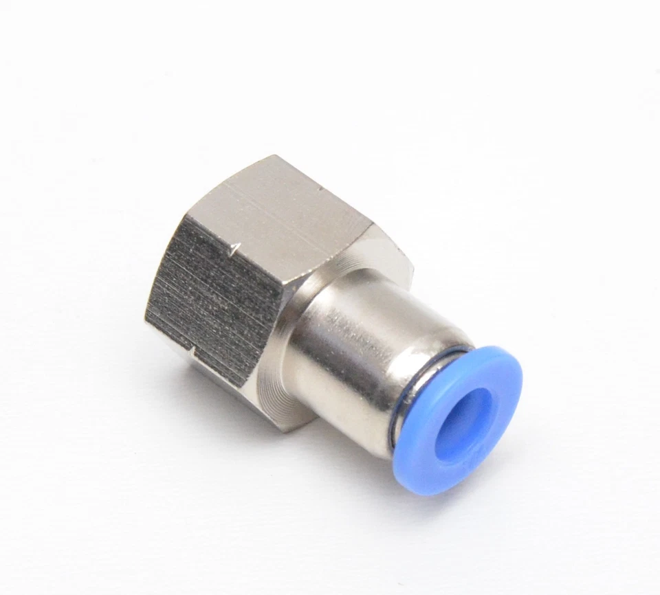 2 pcs Female Straight Push to Connect 1/4 OD Tube x 1/4 Npt Fittings FasPartsUSA - Image 1 of 1
