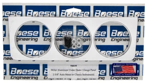 Under Dash 3 Gauge Polished Aluminum Panel 2 5/8 AutoMeter / Classic Instruments - Picture 1 of 1