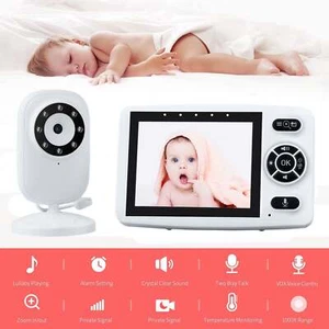 ✅3.5 Inch Video Baby Monitor Auto Night Vision Two-Way Audio Surveillance Camera - Picture 1 of 9