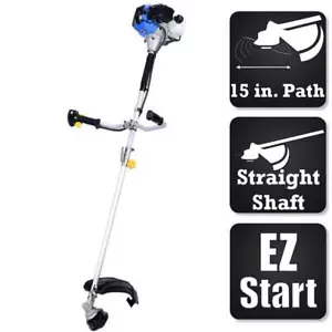 Blue Max String Trimmers 12.2"HX11.61"W 2-Stroke Straight Shaft+Brush Cutter - Picture 1 of 8