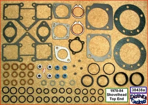 Top End Rebuild Gasket Kit 66-84 Shovel Xtra valve seals Reinforced Head Gaskets - Picture 1 of 1
