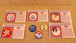 Vintage 1972 Presidential Campaign Repro Buttons Kennedy LBJ Nixon Dewey Hoover - Picture 1 of 5