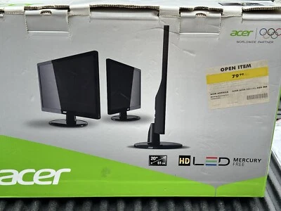 Acer S200HL 20” LCD Monitor With  Original Box Missing MountStand - Image 1 of 4