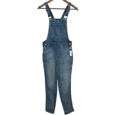 Mono con tirantes de mezclilla Old Navy para mujer talla 2 alto lavado medio pierna cónica country Foto 1 de 4