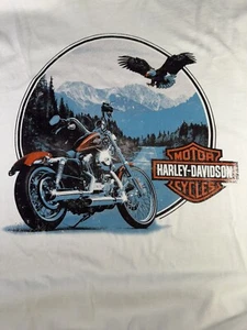 Harley Davidson White T-Shirt XXL Motorcycle Eagle NWT 2XL - Picture 1 of 7