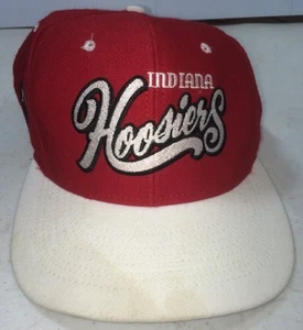 Vintage Indiana Hoosiers Script NCAA Snapback Mütze Kappe rot weiß - Bild 1 von 5