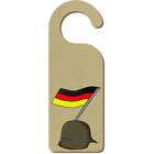 'German Flag & Helmet' 200mm x 72mm Door Hanger / Sign (DH00020590)