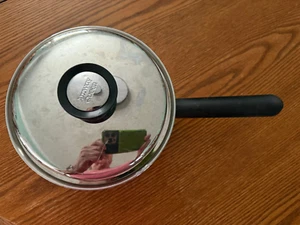 AMWAY QUEEN Multi-Ply 18-8 Stainless 1 1/2 QT Saucepan & Lid 8" Made in USA - Picture 1 of 4