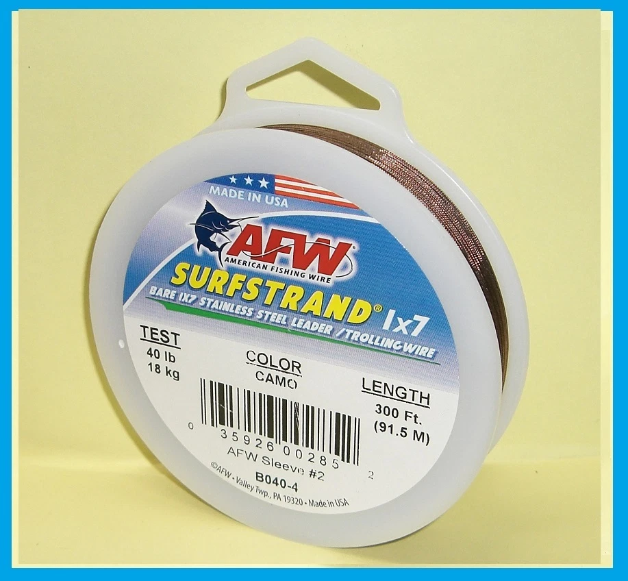 AFW SURFSTRAND Camo 1x7 Stainless Wire 300' LENGTH NEW! PICK YOUR SIZE - Image 1 of 1