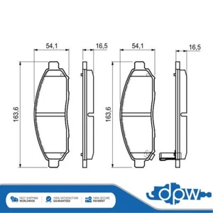 Fits Nissan Navara 2004-2024 Pathfinder 2005-2014 Brake Pads Set Front DPW - Picture 1 of 12