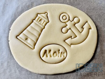 Keksausstecher Set Leuchtturm 10cm, Anker 9,5cm, Moin 7,5cm, 3-teilig - Bild 1 von 2