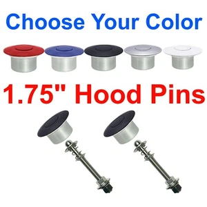 Quick Latch Low Profile White 38 Series Hood Pin Kit  Pro Series Push Button - Picture 1 of 43