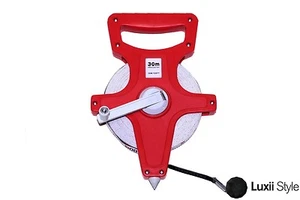 30M 100ft Open Reel Measuring Tape Fiberglass Surveying Survey Field Landscaping - Picture 1 of 1