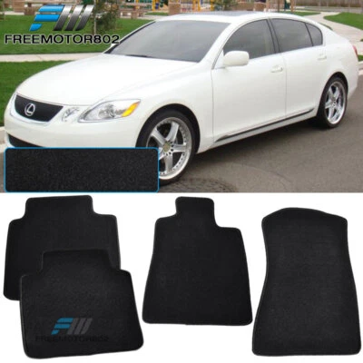 For 06-11 Lexus GS300 GS350 Black Nylon Floor Mats Carpets 4PC - Image 1 of 4