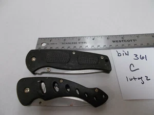vintage pocket knifes, black handles, 2 pcs - Picture 1 of 2