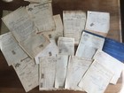 Algérie 1900 1910 : Lot de vieux papiers, factures, timbres quittances