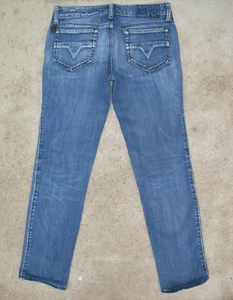 Diesel Cuddy Skinny Crop Jeans Womens Sz 24 Blue Distressed + Stretch L26 Italy - Picture 1 of 10
