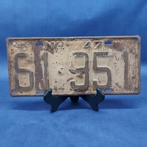 New Hampshire Nummernschild Oldtimer 1947 Anhänger rustikal Patina Schild - Bild 1 von 3