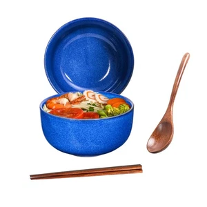 Keramik Japanische Ramen Schüssel Sets 38 Unzen Große Suppenschüssel Pho Schüssel mit Löffel und... - Bild 1 von 7