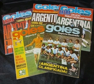 Lot 5 GOLES Magazines World Cup 1974-78 Argentina Cruyff Rare Originals - Picture 1 of 24