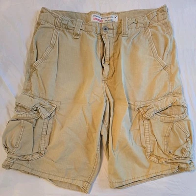 American Eagle Outfitters Longboard Cargo Shorts Mens Tan Size 34  - Image 1 of 4