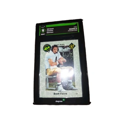 (088)  1991 CLASSIC #30 BRETT FAVRE ROOKIE CARD PSA GEM MINT 9 - Image 1 of 2