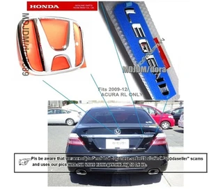 2x Chrome Trunk Emblem Set 2009-12 Fits ACURA KB-2 RL KB-2,HONDA LEGEND RL - Imagen 1 de 5