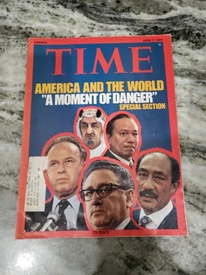 Vintage Time News Magazine Canada April 7 1975 America World Moment Of Danger  - Image 1 of 4