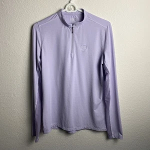 Camisa de montar Dover Saddlery 1/4 cremallera manga larga para mujer mediana Coolblast púrpura - Imagen 1 de 8