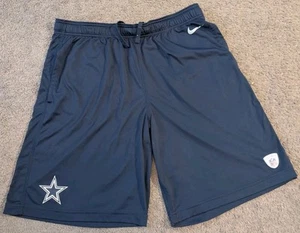 Nike Dri-Fit NFL Dallas Cowboys 9" Blue Training Shorts Men's Large - Picture 1 of 5