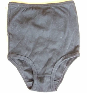 School gym knickers Size 8 Netball PE full briefs panties 100% cotton Black - Imagen 1 de 5