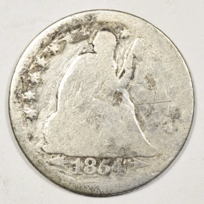 1854-O SEATED QUARTER ~ BOLD HUGE O VARIETY! AFFORDABLE GRADE PRICED RIGHT! - Image 1 of 2