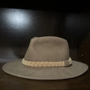 ORVIS Hat Vintage 80s Brown 100% Wool Medium Outdoor Fishing Fedora USA - Picture 1 of 8
