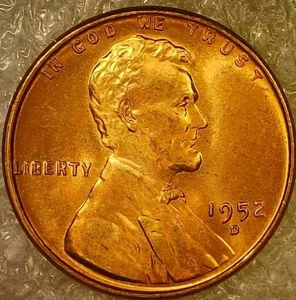 🔥 UNCIRCULATED (RED) 1952-D LINCOLN CENT DDO DDR RPM VARIETY - Picture 1 of 13